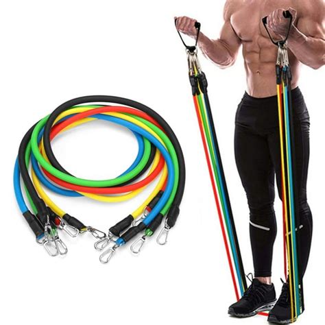 11pcs Workout Resistance Bands Set with Handles for Women Men Heavy ...