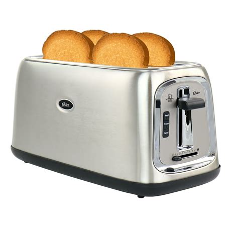 Oster 4 Slice Stainless Steel Toaster with Extra Long, Wider Slots - Walmart.com - Walmart.com