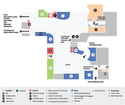 Gatwick South Terminal Maps - Gatwick Airport Guide | Airport guide, Gatwick airport, Gatwick