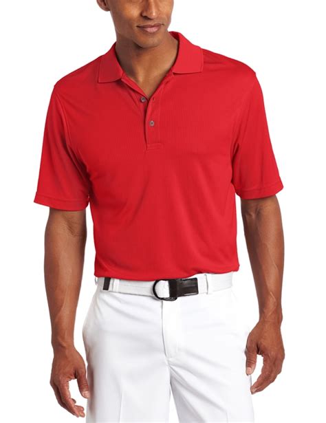 IZOD Mens Basic Short Sleeve Solid Grid Golf Polo Shirts