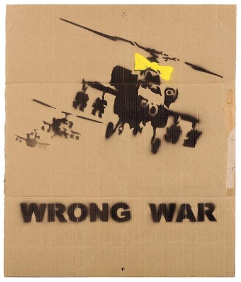 BANKSY (BRITISH b.1974), 'WRONG WAR (YELLOW CHOPPER)', 2003,