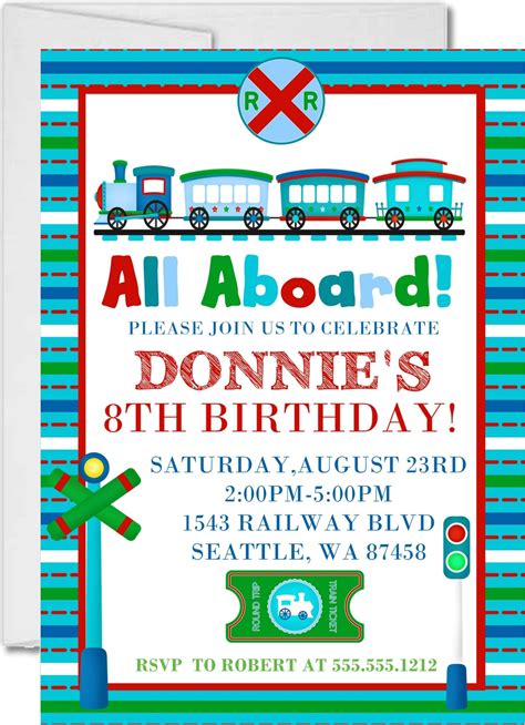 Train Birthday Party Invitations — Party Beautifully