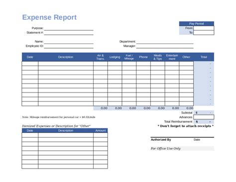 Expense Report Form Template - Edit, Fill, Sign Online | Handypdf