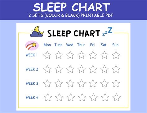 Printable Sleep Chart For Kids