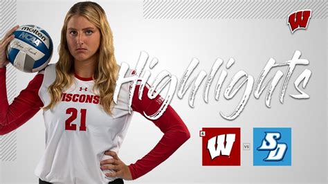 Wisconsin Volleyball || Highlights vs San Diego (NCAA) - YouTube