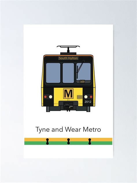 "Tyne and Wear Metro (2012)" Poster by careful-design | Redbubble