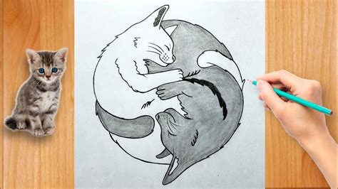 😻 Cat Drawing 😻 | How To Draw Cats Hug Drawing | Cute Cat Drawing | Cat Pencil Drawing | Cat Art ...