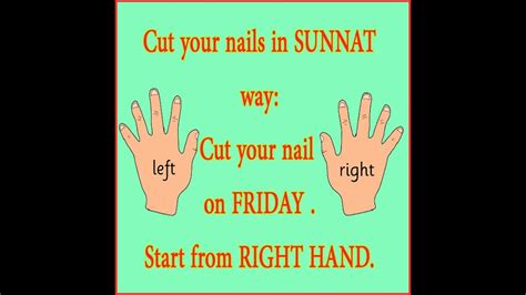 How to cut your nails / How to cut your nails in SUNNAT way / islamic way - YouTube