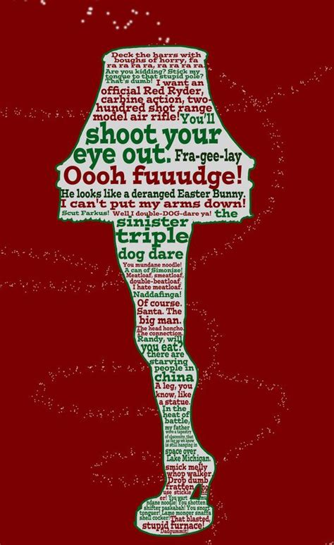 A Christmas Story funny quote poster 12x18 by studiomarshallarts, $15.00 | Christmas movie ...