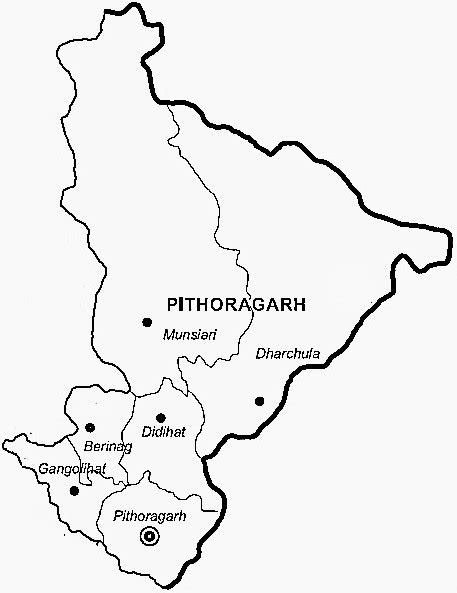 Pithoragarh District | Pithoragarh District Map