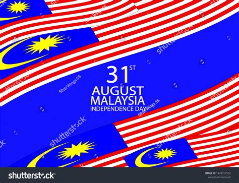 Vector Illustration Malaysia Flag Independence Day Stock Vector ...