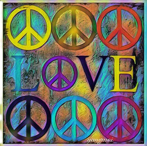 Peace Sign Art 🤗 Peace Sign Art, Peace Signs, Pray For World Peace, Happy Hippie, Heart And Mind ...