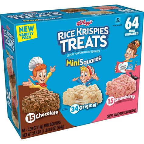 Kellogg's Rice Krispies Treats Mini-Squares Crispy Marshmallow Squares ...