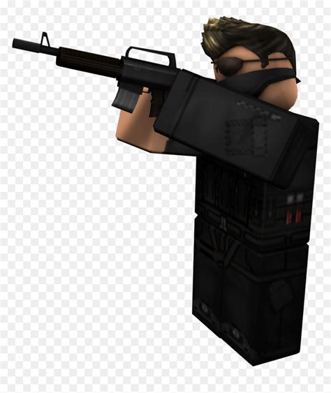 Rendered Gun Point - Roblox Character Holding Gun, HD Png Download - vhv