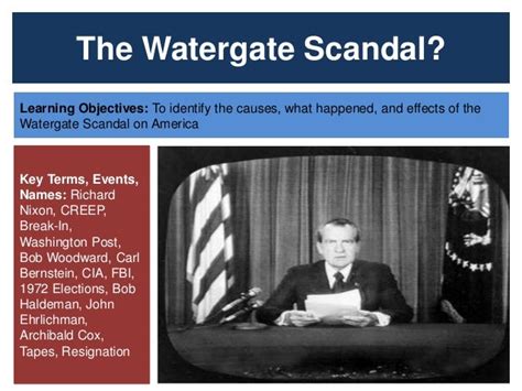 Nixon and the watergate scandal