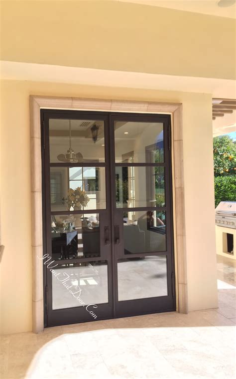 Modern Entryway Iron French Doors | Universal Iron Doors