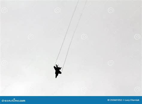 Airplane in Air Show stock photo. Image of clouds, flight - 255681052