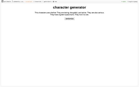 character generator