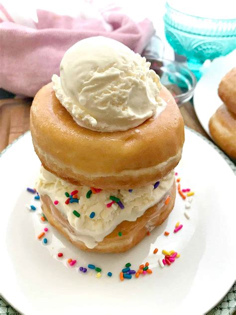 Easy To Make Donut Ice Cream Cake - Stylish Cravings