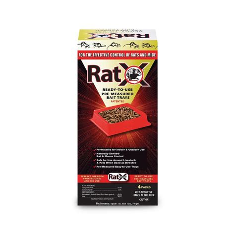 ECOCLEAR PRODUCTS RatX Ready-To-Use Pre-Measured Rat Bait Trays (4 ...