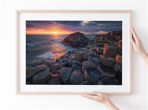 Giants Causeway Sunset Northern Ireland Landscape Photograph - Etsy