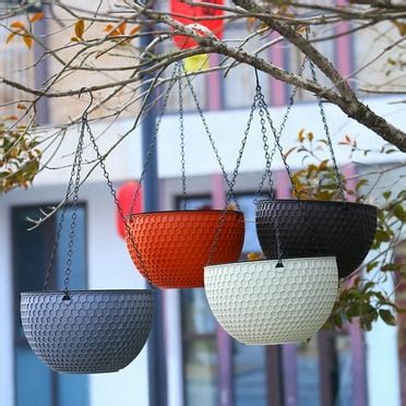 Outdoor Hanging Pot Basket Self Watering Hanging Pots indoor Hanging Flower Pots - Walmart.com