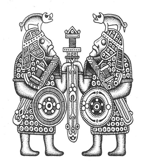 Viking art, Anglo saxon tattoo, Norse design