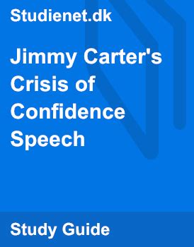 Jimmy Carter's Crisis of Confidence Speech | Summary