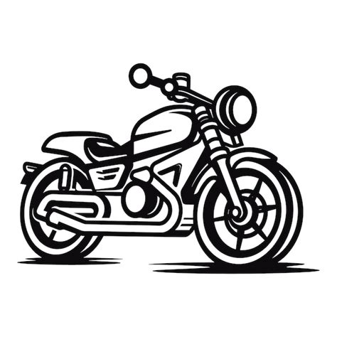 Premium Vector | Vintage motorcycle concept in black and white colors isolated vector illustration