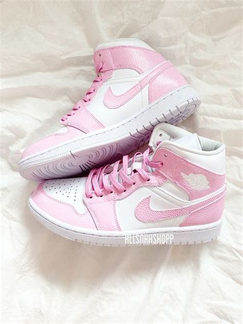 JORDAN 1 PINK CUSTOM in 2021 | All nike shoes, Nike air shoes, Cute ...