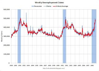 Calculated Risk: Weekly Unemployment Claims: 478,000