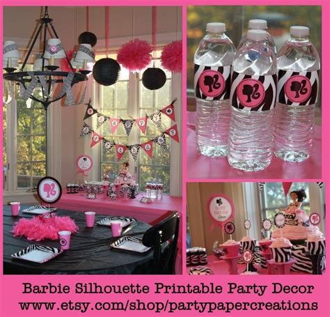 20: Barbie Silhouette Birthday Party Supplies