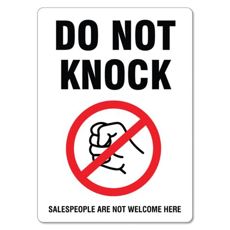 Do Not Knock Sign - The Signmaker