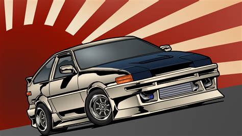 Jdm, Front, Toyota, Corolla, Japan, Toyota, Art, Ae86, - Jdm Wallpaper 1280 X 800 - 2560x1440 ...