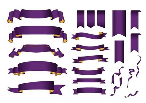 Purple Ribbon Vector Art, Icons, and Graphics for Free Download