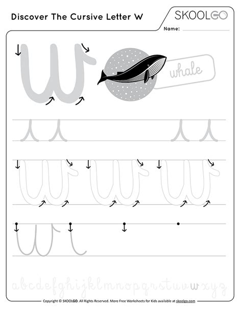 Discover The Cursive Letter W - SKOOLGO