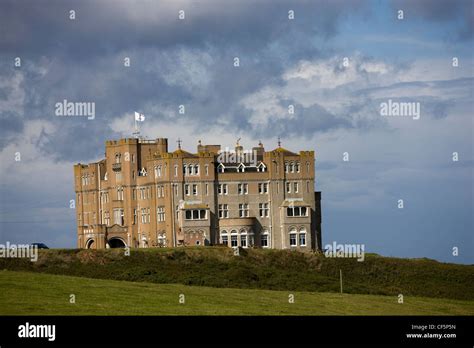 King Arthur's Camelot Castle Hotel in Tintagel, Cornwall Stock Photo - Alamy