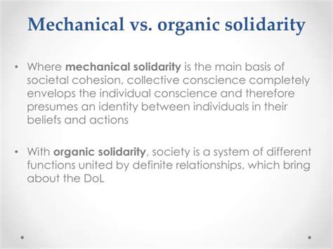 ️ Mechanical organic solidarity. From mechanical to organic solidarity, and back: With Honneth ...