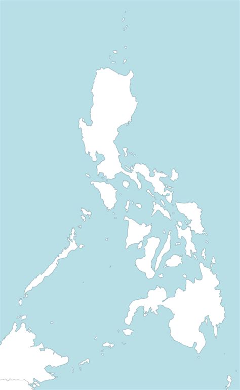 Philippines Map Outline With Label