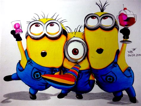 Minions from Despicable me 2 (colored pencils) by bossbi on DeviantArt