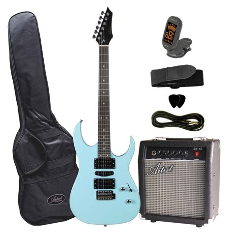 Artist AG45PK Sonic Blue Electric Guitar Plus Amp and Accessories