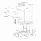 Centre Lathe Drawing Sketch Coloring Page sketch template