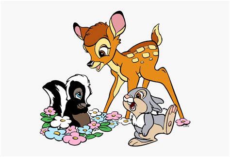 Bambi Flower And Thumper Clipart , Free Transparent Clipart - ClipartKey