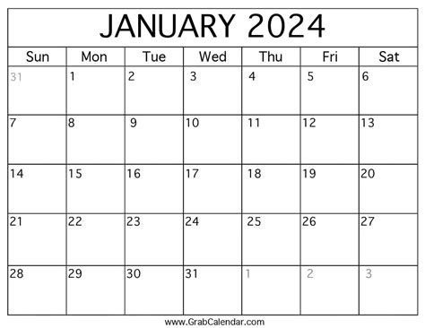 Free Printable Editable Calendar January 2024 - Estel Janella