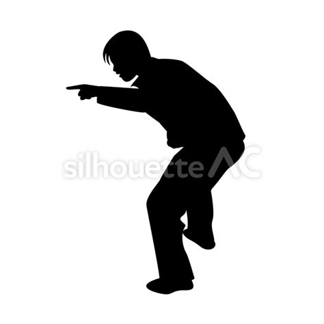 A man pointing to a finger 147141 - Free Download - silhouetteAC