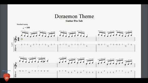 Doraemon Theme - Guitar Pro Tab - YouTube