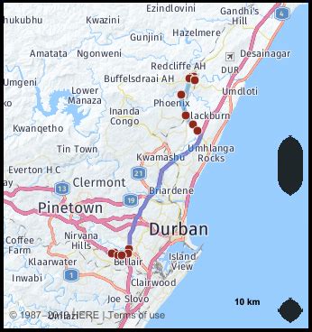 What is the driving distance from Verulam South Africa to Hillary South ...