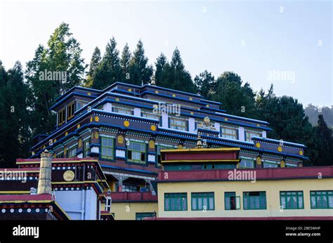 Exterior view of the beautiful Rumtek Monastery, Sikkim, India Stock ...