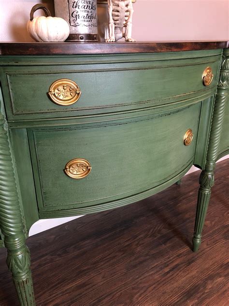 Antique Painted Green Bedroom Set