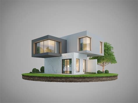 Premium Photo | Modern house exterior with empty background for real ...